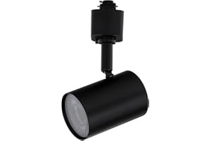 East Grove Home Amped Collection LED 10W Track Head 3000K Warm White Energy Efficient in Black for H Track, Standard 3-Wire Track System (Single Light)