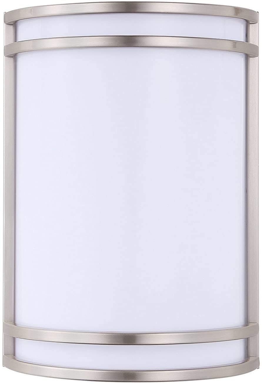 Photo 1 of CLOUDY BAY LED 3 Color Wall Sconce, Wall Lighting,3000K/4000K/5000K Color Temperature Adjustable Wall Mount Light Fixture, 15W 120V Dimmable CRI 90+ LED Wall Light,Brushed Nickel
