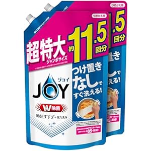 【まとめ買い】 [大容量] ジョイ W除菌 食器用洗剤 詰め替え 超特大ジャンボ 1,490mL × 2個