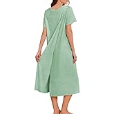 Deyeek Hospital Gowns for Women Labor Delivery Shoulder Surgery Dress Adaptive Clothing Night Robes for Elderly Plus Size