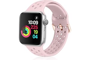 XFYELE Compatible with Apple Watch Band 38mm 40mm 42mm 44mm, Soft Silicone Replacement Strap Compatible for iWatch Series 6, 