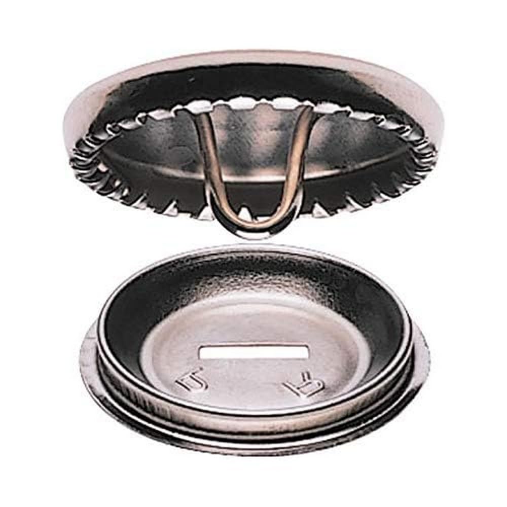 Cover Buttons Without Tool Brass 29 mm Silver col