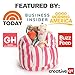Creative QT Stuffed Animal Storage Bean Bag Chair - X-Large, 38 in, Pink & White Stripe - Toy Storage Organizer & Stuffed Animal Organizer - Bag for Kids Room & Toy Organization
