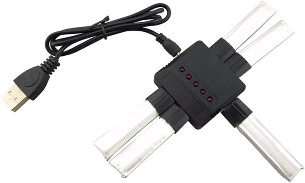 Digood 5PCS 3.7V 200mah Battery 5-in-1 Charger for Wltoys V911 F929 F939 Helicopter
