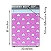 100 Pack of Mighty Gadget (R) Pink Hearts Designer Poly Mailers - 10x13 inch Shipping Envelopes with 2.35 mil Thickness
