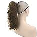 Oubeca 14 Inch Adjustable Style Claw Thick Wavy Curly Messy Pony Tail Hairpiece Short Layered Jaw Claw Ponytail Clip In Hair Extensions 100g (2/30 Medium Brown)