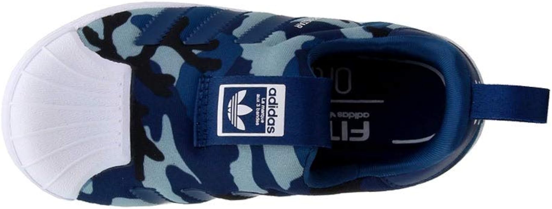 superstar slip on kids Blue