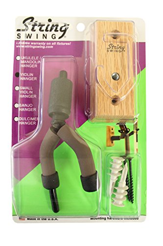 image for String Swing Violin Hanger Wooden Wall Mount for Home & Studio CC01V-B
