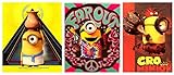 Despicable Me Minion Bundle of Three (3) 2-pocket Portfolio Folders for Organization-back to School Supplies