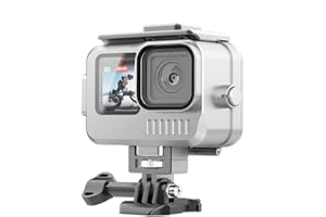 KETOPKIN Aluminum Alloy Waterproof Case for GoPro Hero13/Hero12/Hero11/Hero10/Hero9 Black,40M/131FT Underwater Diving Housing Protective Shell for Hero13/12/11/10/9 Black Camera Accessories