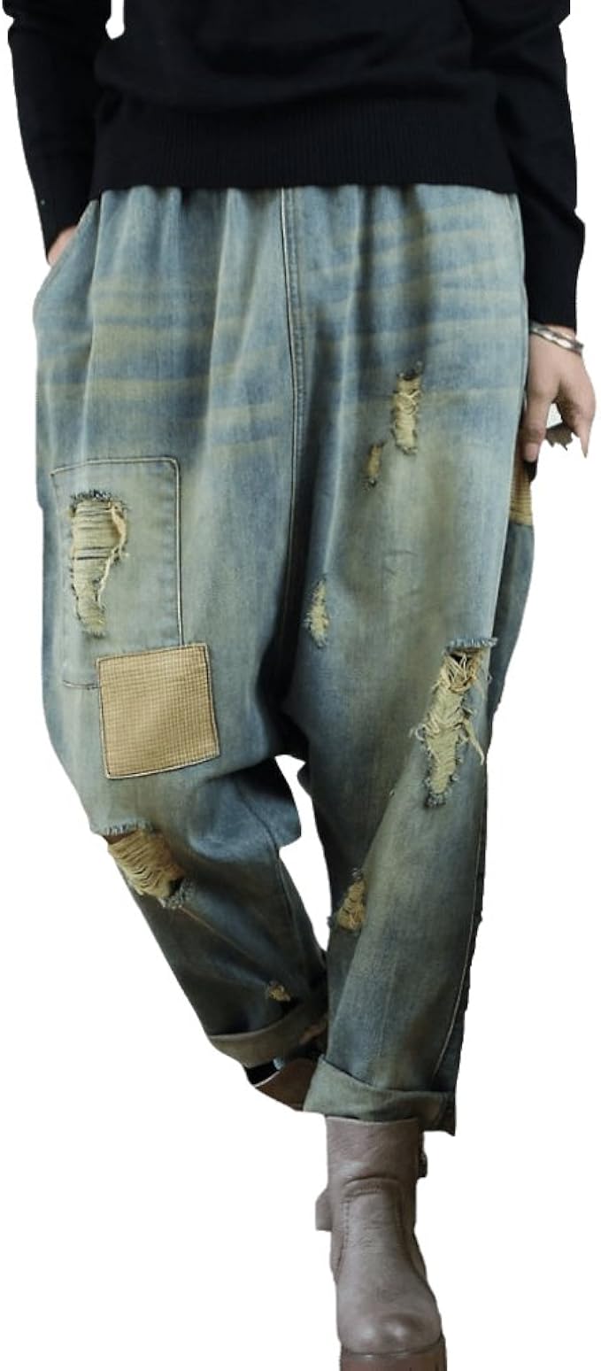 ladies plus size ripped jeans