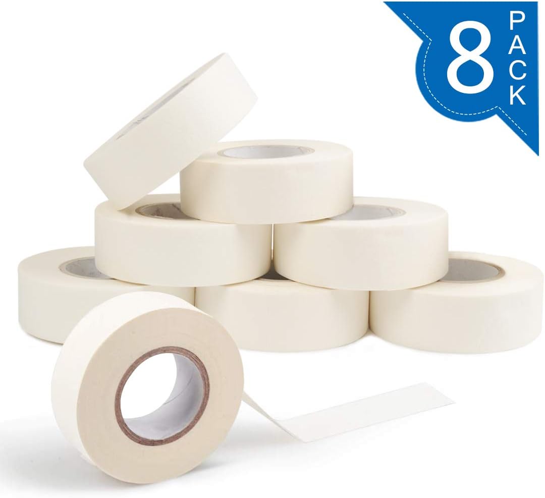 White Masking Tape, 8 Pack General Purpose Masking Tape for