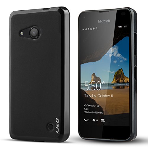 Lumia 550 Case, J&D [Drop Protection] Microsoft Lumia 550 Case Shock Proof Fully Protective Case for Lumia 550 (Jelly Black)