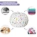 Stuffed Animal Storage Bean Bag XXL - 100% Cotton Canvas Plush Toy Organizing Bag, Machine Washable (38”,Hearts) Comfortable & Soft Seat for Nursery | Stylish Chair/Ottoman/Pouf for Boys & Girls