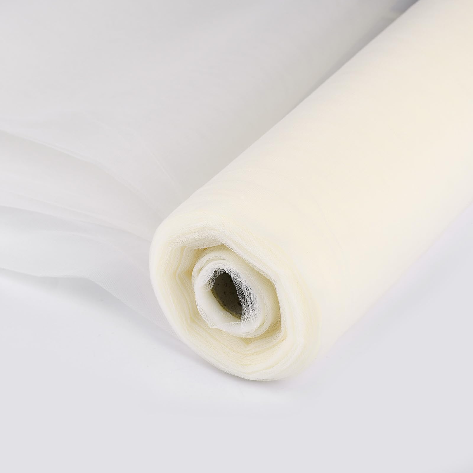 Photo 1 of SAYUAN 54" by 20 Yards (60 ft) Tulle Fabric Rolls for Wedding Party Baby Shower Decoration Tutu Tulle Bolt DIY Wraping Crafts -Ivory