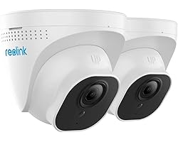 REOLINK PoE IP 5MP(2560x1920 at 30 FPS) Cameras (Pack of 2) Outdoor HD Video Surveillance, 100Ft IR Night Vision, Motion Dete