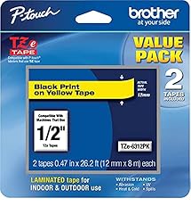 Brother Genuine P-Touch, TZe-6312Pk Tape