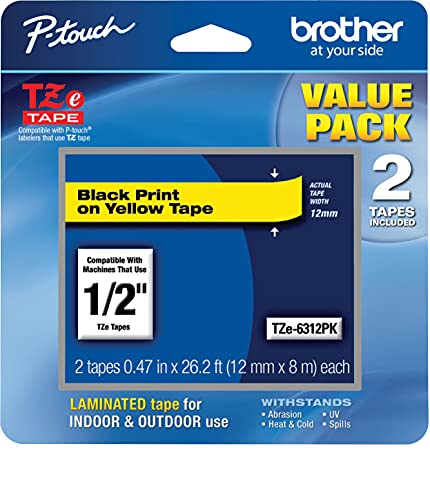 Brother Genuine P-Touch, TZe-6312Pk Tape