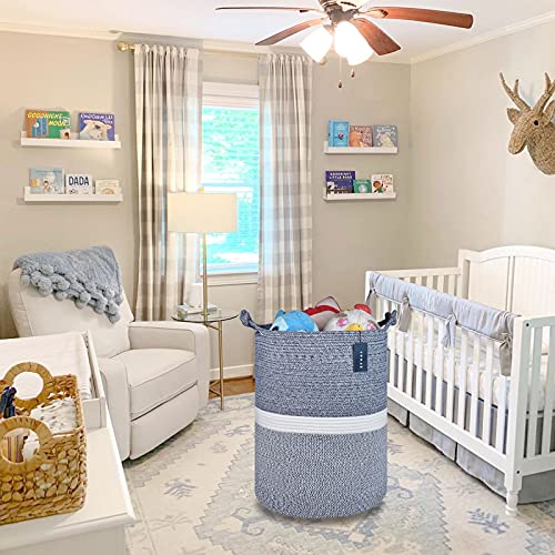 COMSE Extra Large Blanket Basket, Tall Storage Basket, 15.7”x 21.7