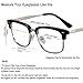 Polarized Clip-on Flip Up Metal Clip Rimless Sunglasses for Eyeglasses, Lightweight, M Size, Black Lens