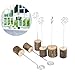 NUOLUX Wooden Memo Photo Holder Card Paper Note Clip Wedding Place Name Card Holders 6pcs