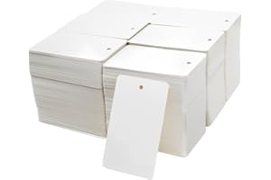 3000-Pack White Blank Paper Hang Tags, 1.75 x 2.95 Inches – Durable Merchandise and Gift Tags for Retail, Clothing, Crafting,