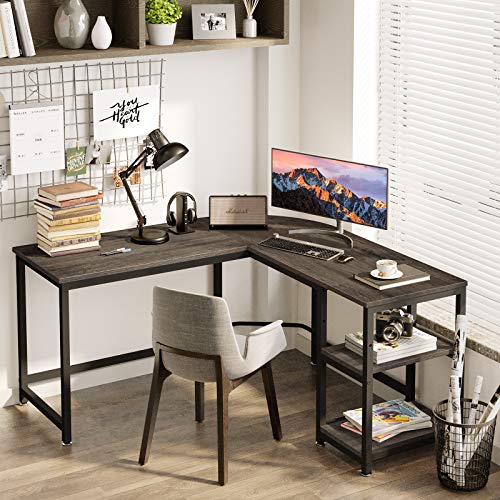 Homemaxs LShaped Computer Desk, 56Inch Corner Desk for Home Office