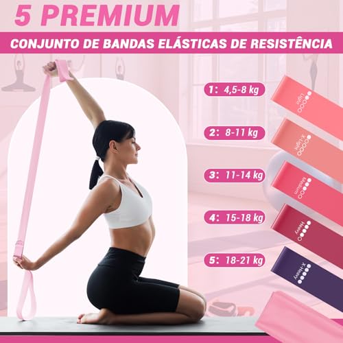 Kit Pilates em Casa, Conjunto de 13 Peças para Yoga Pilates Circle, Kit de Ioga para Iniciantes e Entusiastas de Pilates