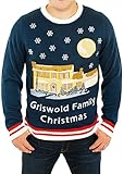 Christmas Vacation Lighted Griswold House Sweater in Blue By Festified