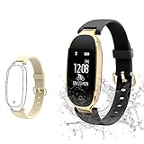 Fitness Tracker, Women Sport Tracker Smart Watch Band Bracelet, Heart Rate Monitor Smart Bracelet,Women Swimming Waterproof Wristband Watch with Health Sleep Activity Tracker Pedometer for Smart Phone
