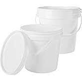 AKOLAFE 2 Pack Paint Bucket for Painting Plastic 3 Quart Paint Cans Touch Up Paint Containers with Lids & Handles 3/4 Gallon Paint Can Paint Storage Containers Empty Paint Cans Paint Pail for Leftover