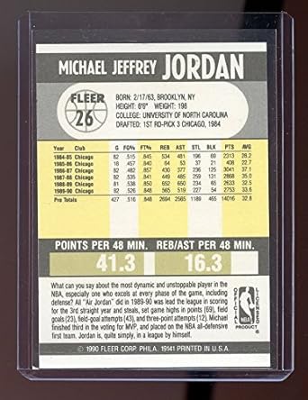fleer 90 michael jordan 26