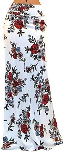 GotStyle Vivicastle Women's Spand Long Solid Rayon Foldover Maxi Skirt