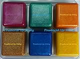 PACK of 6 - GOLD BLUE YELLOW PINK TEAL GREEN ORANGE Mica Color Cubes for Melt & Pour Soap DIY Colorant Tint Block Mp MP Melted Bath Clear Bar Dye