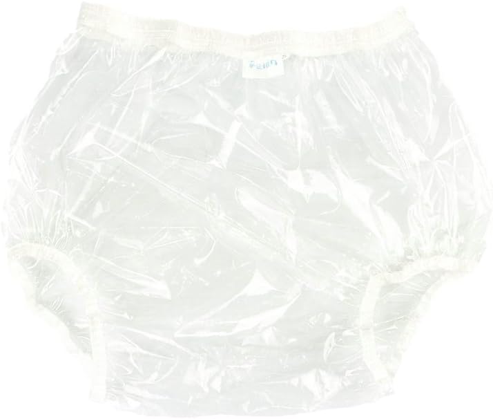 Haian Adult Incontinence Pull-on Plastic Pants 3 Pack (XLarge, Glass Clear)