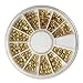 Gracefulvara Gold Half-circle 3D Rhinestone DIY Nail Art Stickers Decorations