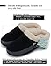 VONMAY Men's Wool Plush Fleece Lined Slip On Memory Foam Clog House Slippers Indoor/Outdoor (Medium / 9-10 D(M) US, Black/Gray)