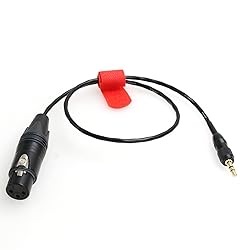 DRRI XLR 3pin Female to Locking 3.5mm Adapter Cable