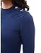 PattyBoutik Women Mock Neck Long Sleeve Military Style Sweater. (Blue Medium)