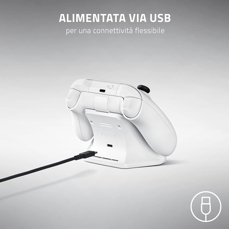 Base di Ricarica Rapida Universale per Xbox - Caricabatterie Rapido per controller Xbox (Ricarica Rapida, Compatibilità Universale, Sistema a Contatto Magnetica) Pulse Red