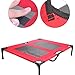 PYRUS 35.8 x 30 x 6.3 inches Pet Camp Bed Steel-Framed Travel Bed Pet Gear Cot for Cat/Dog