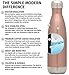 Simple Modern 25 Ounce Wave Water Bottle - Stainless Steel Double Wall Vacuum Insulated Metal Reusable - Leakproof -Rose Gold