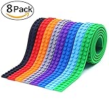 Qwer Silicone Non Toxic Safe Building Blocks Tape Collection Construction Self Adhesive, 8 Rolls