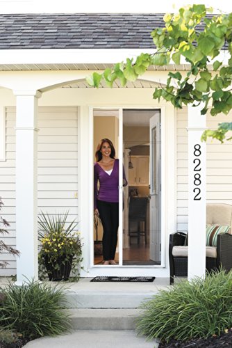 ODL Brisa Premium Retractable Screen for 80 in. Inswing Hinged Doors - White