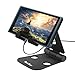 RonXer Multi-Angle Stand for Nintendo Switch, Cell Phone Tablet Video Game Holder For iPhone X 8 7 Plus 6S, iPad and Tablets (4-10'') Foldable Adjustable Desk Accessories (Black)