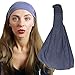 QING Headbands for Women Sweat Wicking Head Scarf Bandana Elastic Workout Headband Head Wrap Gray 1 Pack primary