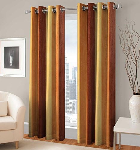 Handtex Home Polyester 7 ft Door Curtain, Multi-colour - Pack of 2 Pieces