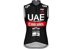 SGCIKER World Tour Pro Team UAE Cycling WindVest For Men,Windbreaker Bike Gilet Windproof MTB Sleeveless Clothing