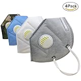 Muryobao Mouth Mask Anti Pollution Mask Unisex Outdoor Protection N95 4 Layer Filter Insert Anti Dust Mask with Valve Filter