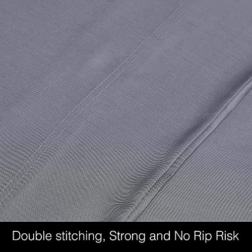 BEDELITE Bamboo Pillow Cases Standard Size Set of 2, Grey Cooling